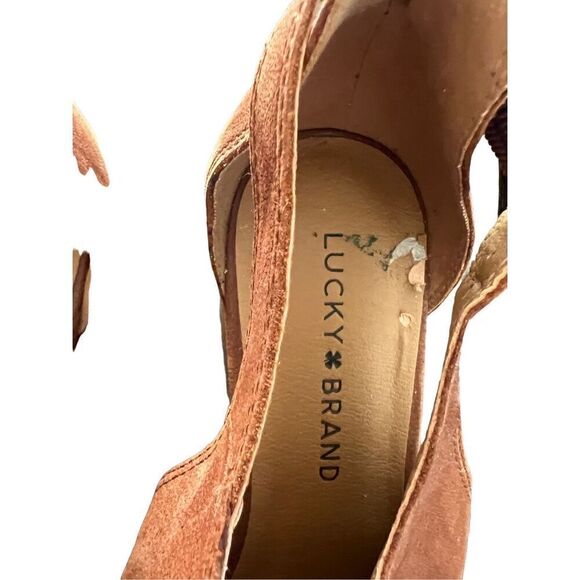 Lucky Brand  Open Toe Ankle sandals Leather Size 8.5 - Picture 10 of 10